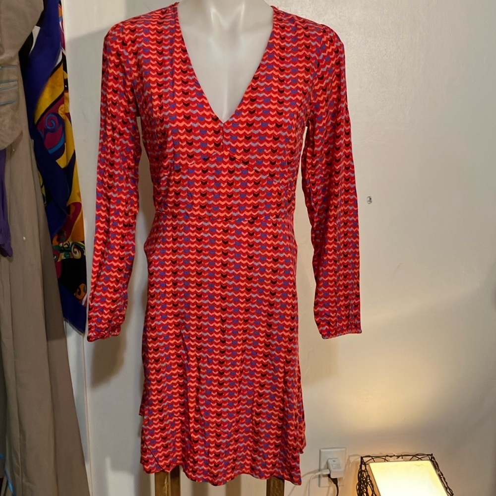 Nwt Gap Size 4 Swing Midi V Neck Dress